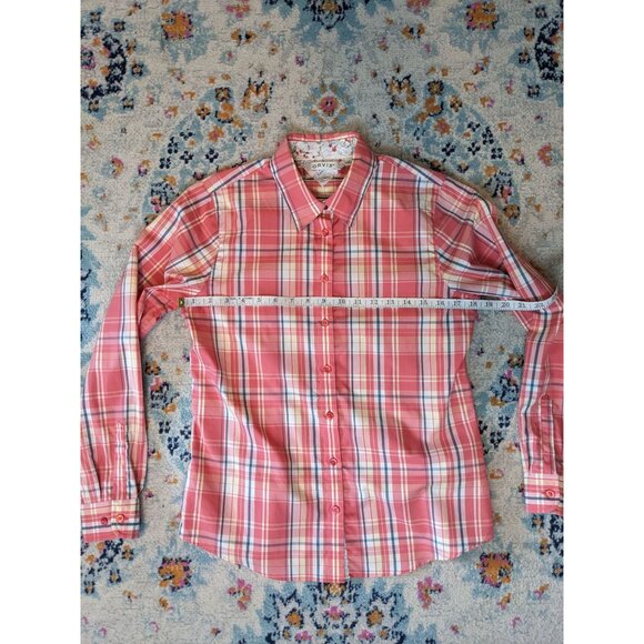 Orvis Long Sleeve Cotton Pink Plaid Button Down Shirt - 6 - Picture 6 of 11